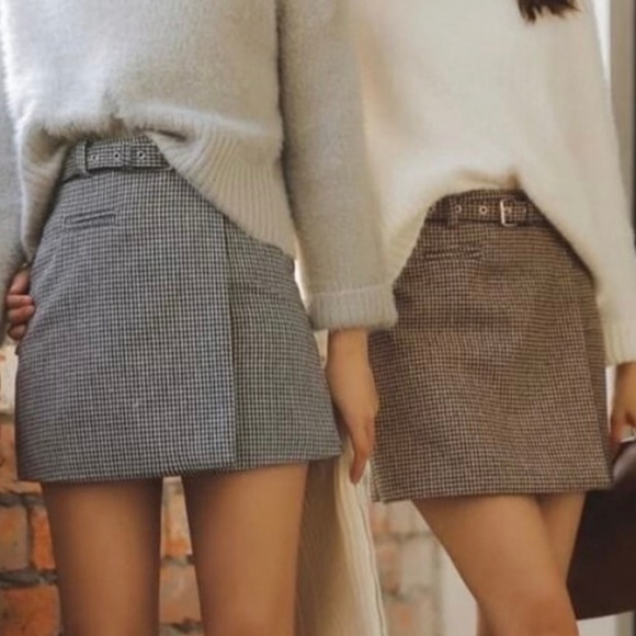 *new* aritzia wilfred check / houndstooth mini skirt - size 0 - Picture 2 of 9